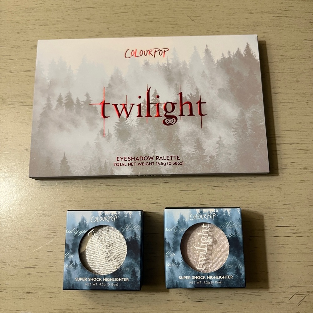 ColourPop Twilight Saga Makeup Eyeshadow Palette Highlighter Bella Edward NWT